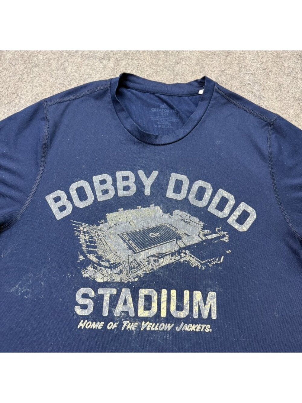 Georgia Tech Yellow Jackets Adidas Shirt Men S Blue Performance Bobby Dodd